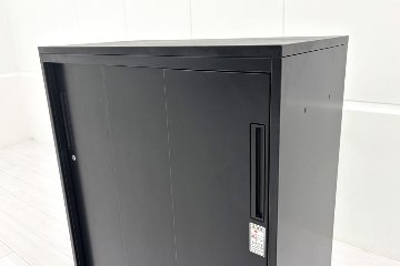 【未使用品】 コクヨ エディア スライド書庫 中古 スチール書庫 ブラック 収納家具 引き違い書庫 中古オフィス家具 800/400/1070の画像