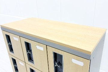 シューズロッカー シューズボックス オカムラ ZAPATO(ザパート)シリーズ  中古 9人用ロッカー 収納家具 中古オフィス家具900/400/985の画像