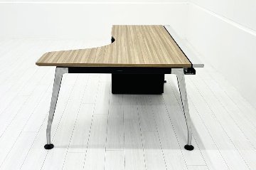コクヨ サイビ サイドリターンテーブル 3段ワゴン付 L型デスク SAIBI 中古 中古オフィス家具 1600/1200/720の画像