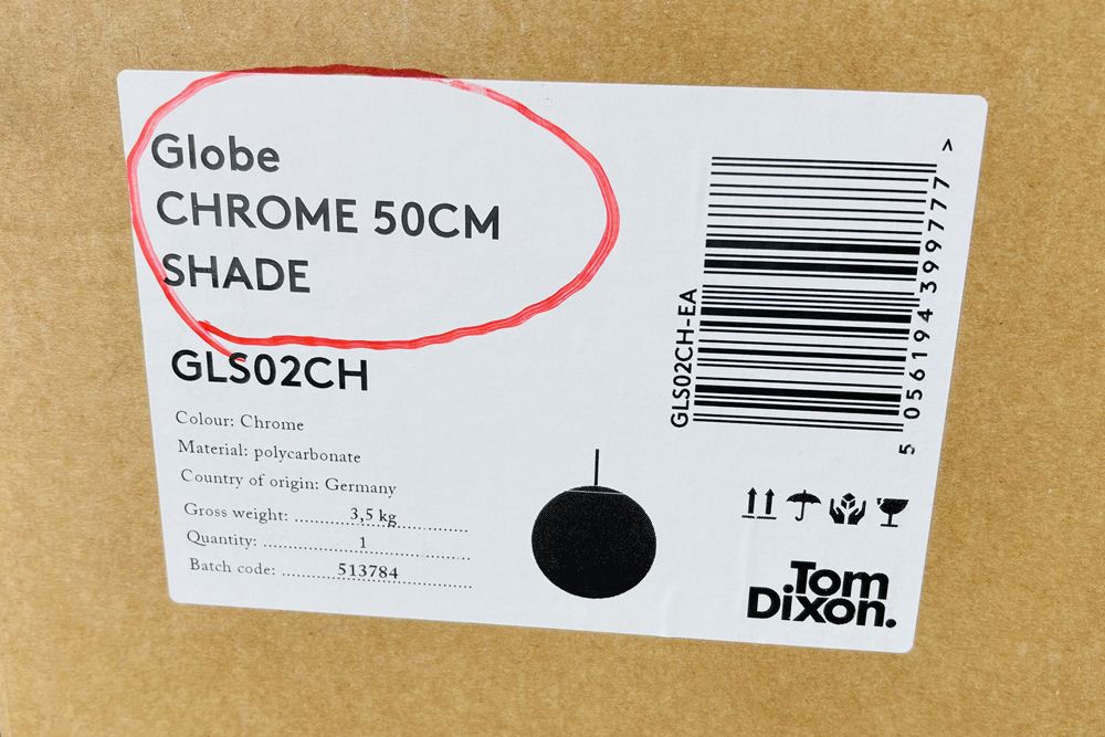 【シェードのみ】 中古 Globe 50cm chrome Tom Dixon SHADE トム・ディクソン 照明 ライト クローム 中古オフィス家具 ランプの画像