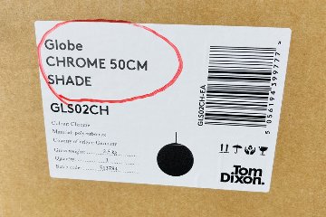 【シェードのみ】 中古 Globe 50cm chrome Tom Dixon SHADE トム・ディクソン 照明 ライト クローム 中古オフィス家具 ランプの画像