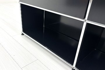 USMハラー 中古 サイドボード ハラーシステム USM Haller キャビネット 3連3段 中古オフィス家具 ブラック 2270/375/1100の画像