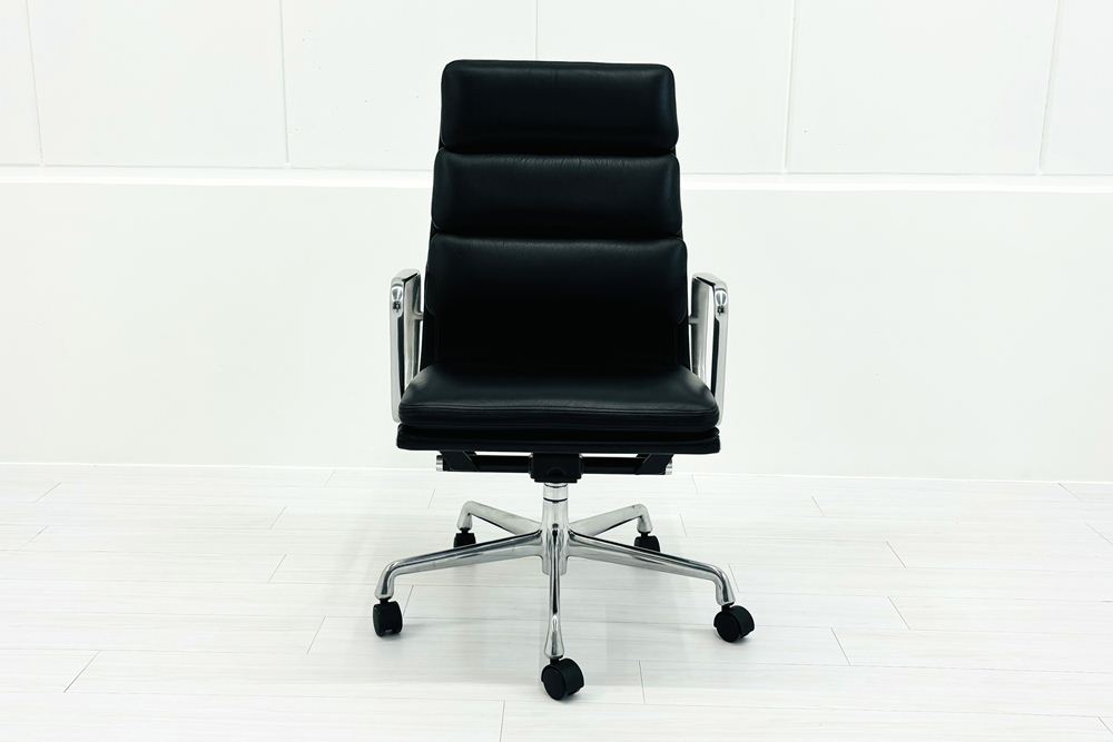 Herman Miller Eames イームズソフトパッドマネジメントチェア 中古 チャールズ&レイ・イームズ ハーマンミラー 皮革 正規品の画像