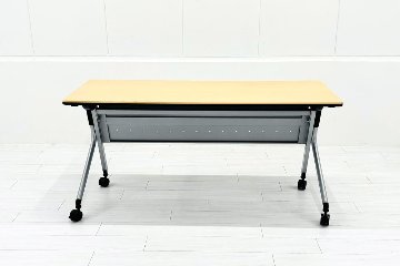 リネロ2 プラス 中古 フォールディングテーブル 幕板付き ミーティングテーブル 折りたたみテーブル 中古オフィス家具 1500/600/720の画像