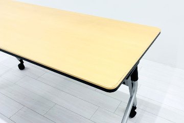 リネロ2 プラス 中古 フォールディングテーブル 幕板付き ミーティングテーブル 折りたたみテーブル 中古オフィス家具 1500/600/720の画像