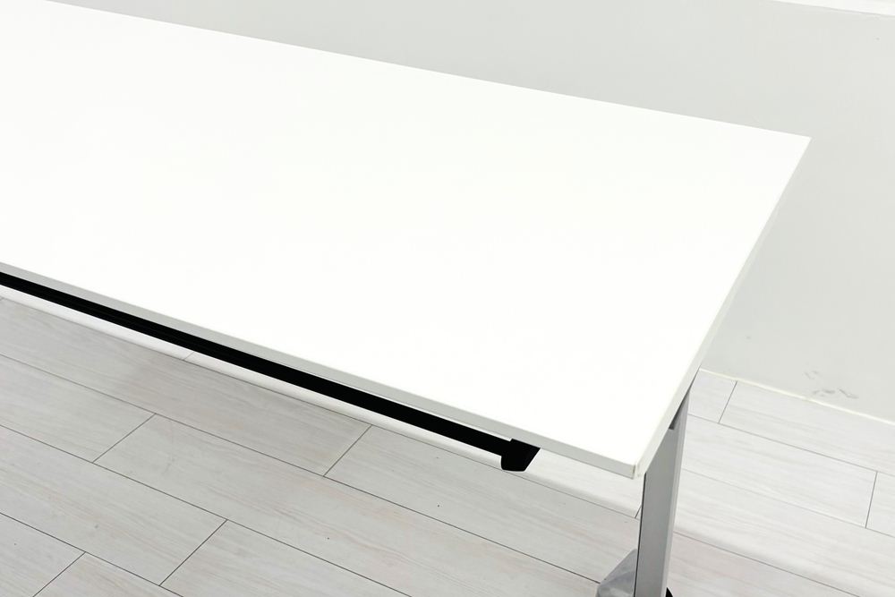 コクヨ コンフェスト ミーティングテーブル 中古  会議机 折りたたみ テーブル 中古オフィス家具 フォールディングテーブル ホワイト 1800/600/720の画像