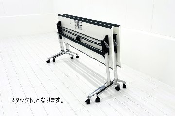 コクヨ コンフェスト ミーティングテーブル 中古  会議机 折りたたみ テーブル 中古オフィス家具 フォールディングテーブル ホワイト 1800/600/720の画像