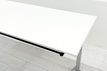 コクヨ コンフェスト ミーティングテーブル 中古  会議机 折りたたみ テーブル 中古オフィス家具 フォールディングテーブル ホワイト 1800/600/720の画像