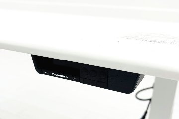 オカムラ スイフト 電動昇降デスク 中古 ホワイト 幅1550 中古オフィス家具 1550/675/650～1250の画像