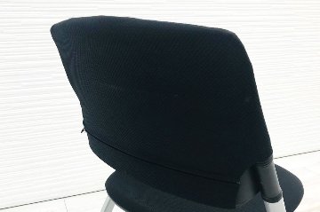 オカムラ リータチェア LITA ミーティングチェア スタッキングチェア 会議椅子 パイプ椅子 H161ZC 0038 ブラックの画像
