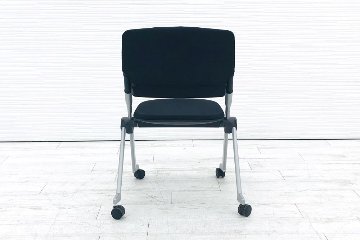オカムラ リータチェア LITA ミーティングチェア スタッキングチェア 会議椅子 パイプ椅子 H161ZC 0038 ブラックの画像