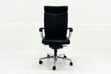 【ポリッシュ脚ピカピカ磨き有！】 イトーキ プレクサスチェア 中古 役員チェア ハイバック エグゼクティブチェア 中古オフィス家具の画像