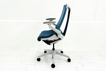 【未使用 2026年製】アクトチェア 中古 イトーキ Act 可動肘 ランバーサポート 事務椅子 ITOKI 中古オフィス家具 ダックブルーの画像