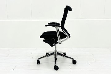 Baron Chair オカムラ バロンチェア 2017年製 中古 固定肘 中古オフィス家具 ローバックメッシュ ブラックの画像