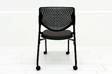 ルナチェア オカムラ 中古 ミーティングチェア ネスティングチェア 会議椅子 中古オフィス家具 ミディアムグレーの画像