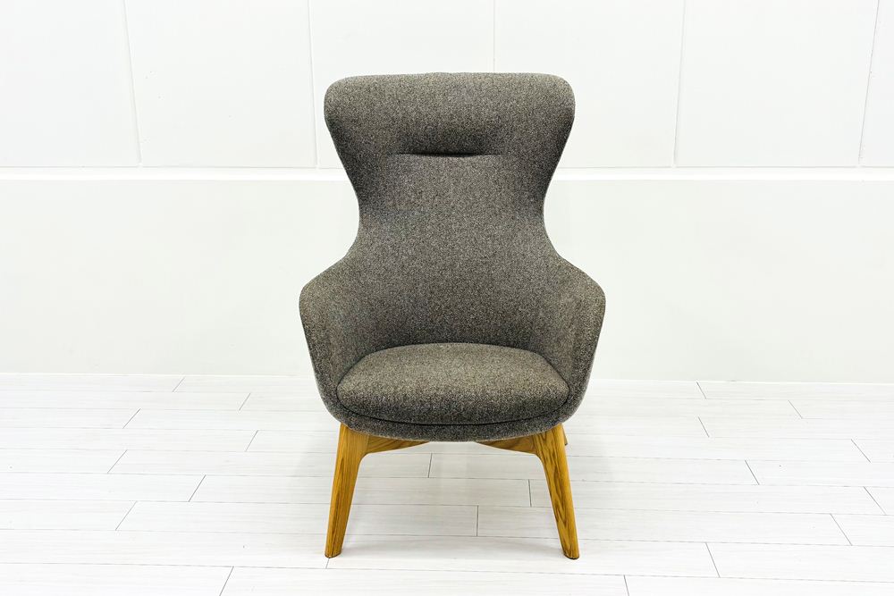 相合家具 クイーン ミーティングチェア 中古 多目的チェア ラウンジチェア 中古オフィス家具 グレー系色の画像