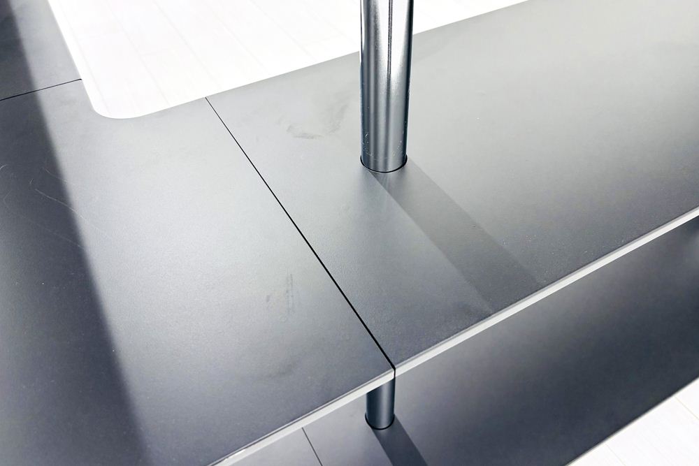 オカムラ コーネル 中古 L型シェルフ OKAMURA Cornel 中古オフィス家具 オープンシェルフ 1500/1500/1000の画像