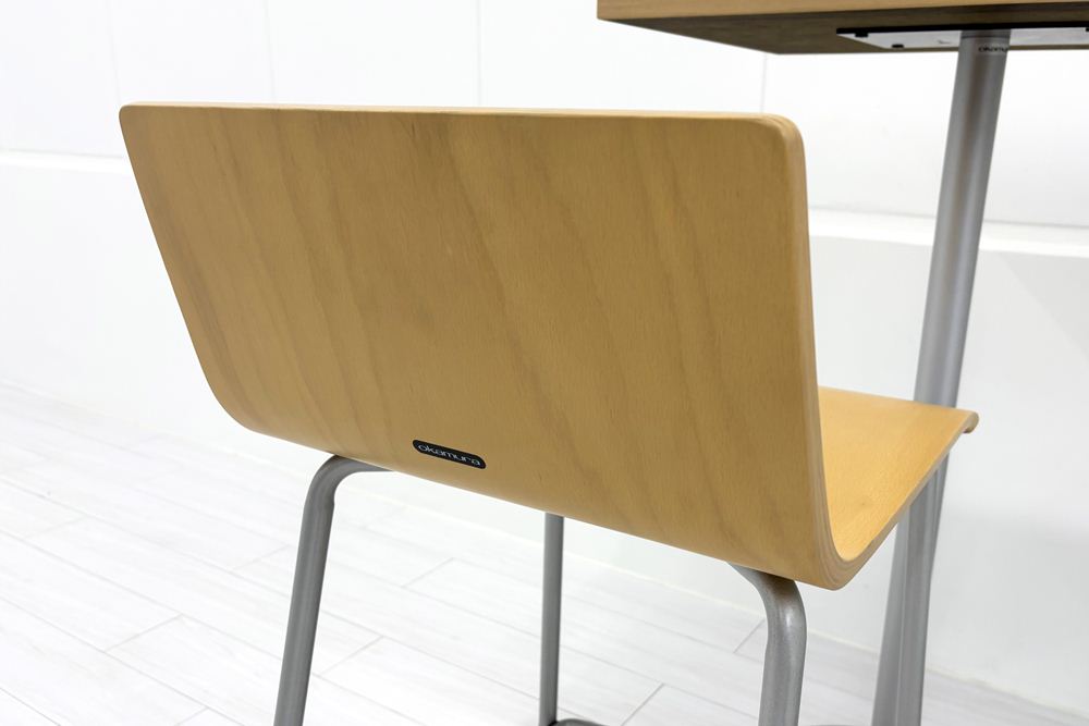 【3点セット】 中古 オカムラ アルトカフェ ハイテーブル ハイチェア 中古オフィス家具 1500/450/1000の画像
