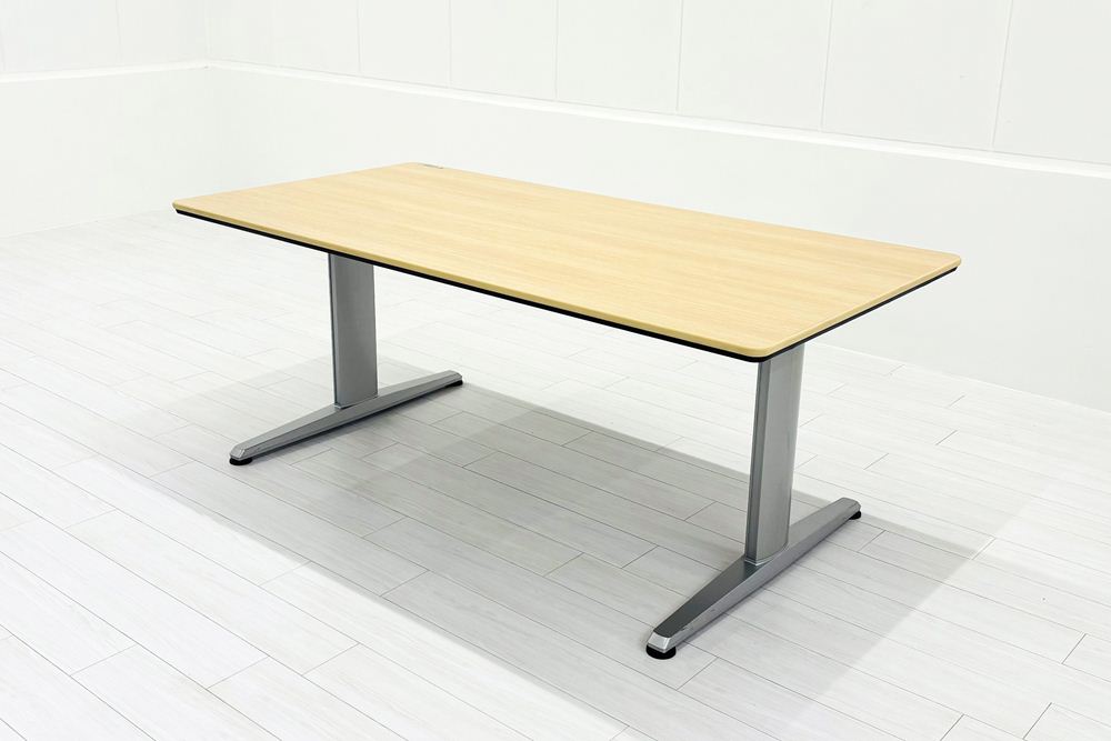 オカムラ リフティオ 中古 昇降テーブル 手動昇降 幅1800 ミーティングテーブル 中古オフィス家具 1800/900/700～1000の画像