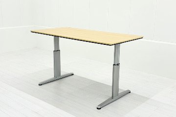 オカムラ リフティオ 中古 昇降テーブル 手動昇降 幅1800 ミーティングテーブル 中古オフィス家具 1800/900/700～1000の画像