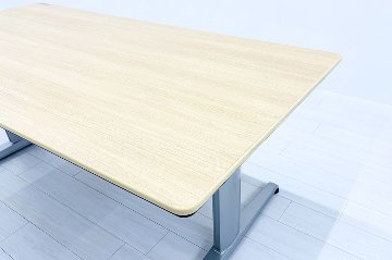 オカムラ リフティオ 中古 昇降テーブル 手動昇降 幅1800 ミーティングテーブル 中古オフィス家具 1800/900/700～1000の画像