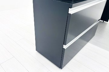 コクヨ サイビ ストレージ付きテーブル L型デスク 中古 3段ラテラル書庫付 エグゼクティブデスク 中古オフィス家具の画像