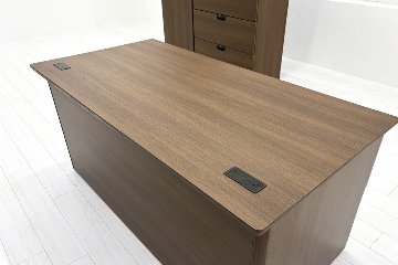 DX-4Nシリーズ オカムラ 役員家具 【3点セット】 中古 3段ラテラル書庫 ワードローブ 両開き書庫 中古オフィス家具 の画像
