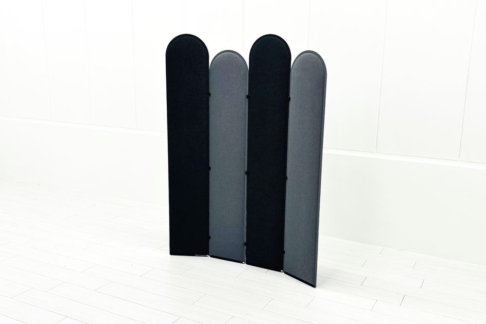 パーテーション コクヨ リーフィー じゃばら置きタイプ ローパーテーション 中古パーテーション 間仕切り 高1600 ミディアムグレー/ディムグレー の画像