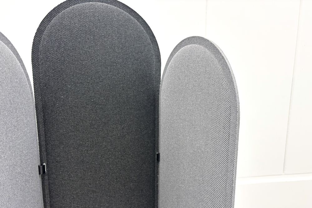 パーテーション コクヨ リーフィー じゃばら置きタイプ ローパーテーション 中古パーテーション 間仕切り 高1600 ミディアムグレー/ディムグレー の画像