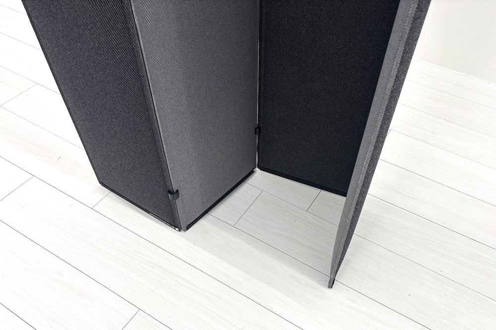 パーテーション コクヨ リーフィー じゃばら置きタイプ ローパーテーション 中古パーテーション 間仕切り 高1600 ミディアムグレー/ディムグレー の画像