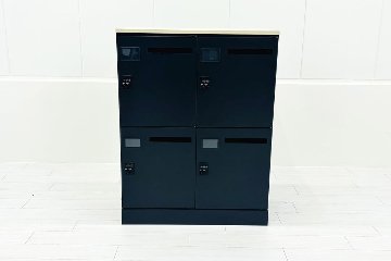 中古オフィス家具 ナイキ 4人用ロッカー 中古 パーソナルロッカー ダイヤル錠 900/450/1170の画像