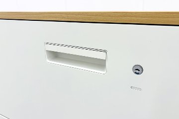 中古キャビネット 3段ラテラル(引き出し)書庫 プラス ホワイト キャビネット 中古オフィス家具 900/450/1125の画像