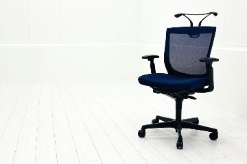 オカムラ 中古 チェア エスクード ESCUDO(エスクード)シリーズ 中古オフィス家具 可動肘 ローバック ブルーの画像