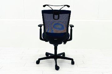 オカムラ 中古 チェア エスクード ESCUDO(エスクード)シリーズ 中古オフィス家具 可動肘 ローバック ブルーの画像