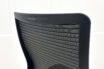 オカムラ 中古オフィス家具 コーラルチェア ハイバックメッシュ 中古 肘無 中古チェア Choral ブラックの画像