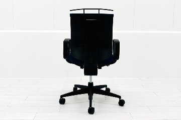 コクヨ ウィザードチェア 中古 2022年製 リング肘 ウィザード3 ローバック 中古オフィス家具 KOKUYO Wizard ブルーの画像