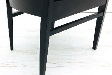 【4脚セット】ダイニングチェア 中古 中古オフィス家具 木製 ミーティングチェア ブラック 椅子 チェアの画像