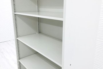 イトーキ シンラインキャビネット オープン書庫 中古オフィス家具 オープン棚型 収納家具 HTM-219LS-W9画像