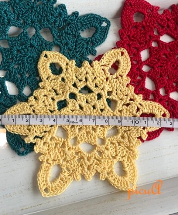 冬の灯＊３枚セット／おばあちゃんの編み目の画像