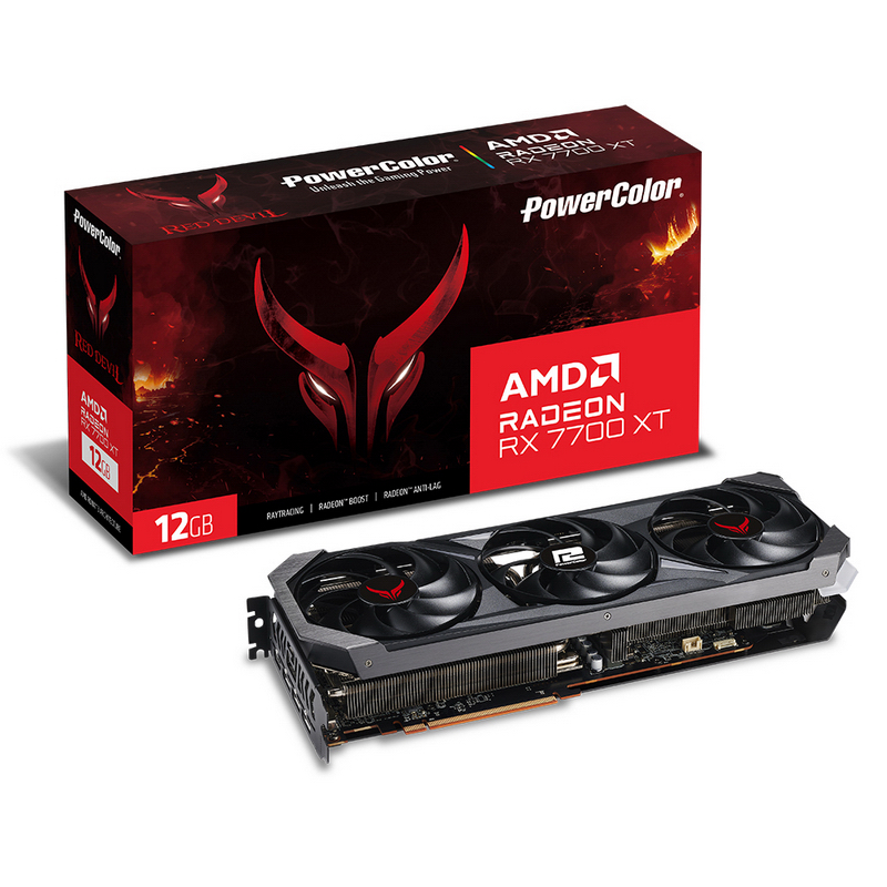 Red Devil AMD Radeon RX 7700 XT 12GB GDDR6画像