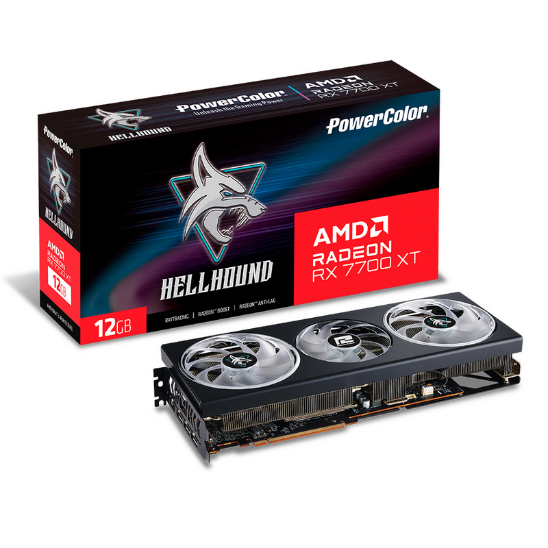 Hellhound AMD Radeon RX 7700 XT 12GB GDDR6の画像