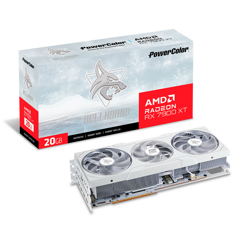 Hellhound Spectral White AMD Radeon RX 7900 XT 20GB GDDR6画像