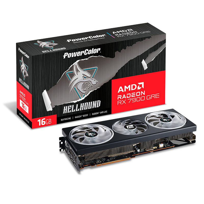 Hellhound AMD Radeon RX 7900 GRE 16GB GDDR6画像