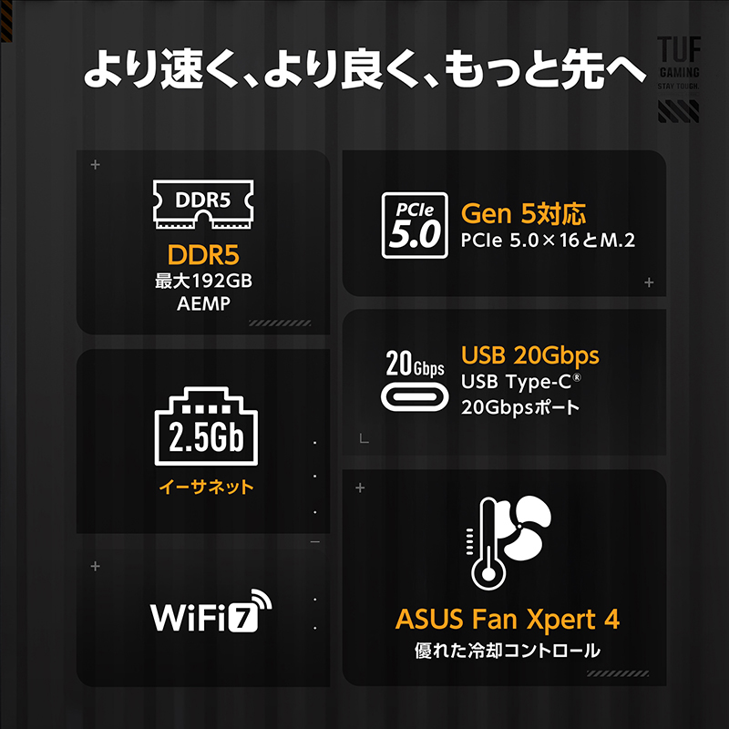 TUF GAMING B850-PLUS WIFIの画像