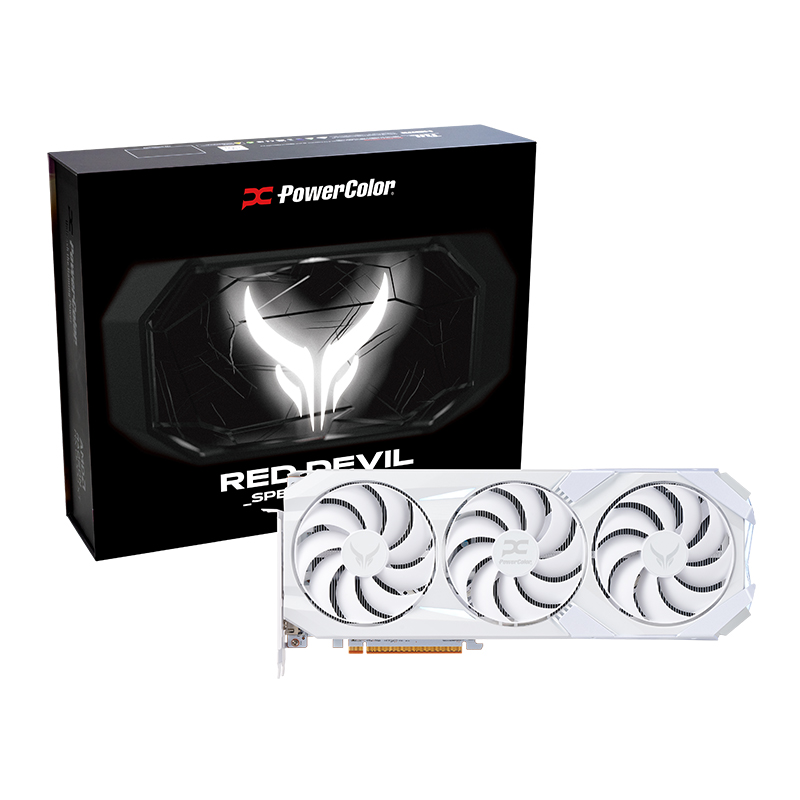 Red Devil Spectral White AMD Radeon RX 9070 XT 16GB GDDR6の画像