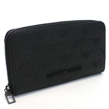 エンポリオアルマーニ EMPORIO ARMANI ラウンドファスナー 長財布 ブランド YEME49　Y142V　81072 BLACK ブラック画像