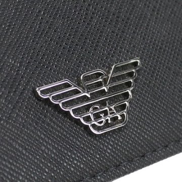 エンポリオアルマーニ EMPORIO ARMANI 2つ折り長財布 小銭入れ付き ブランド Y4R170　Y138E　81072 BLACK-BLACK ブラック画像