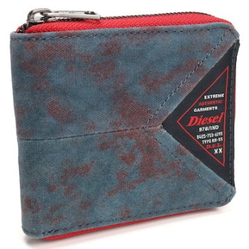 ディーゼル DIESEL ラウンドファスナー ２つ折り財布 ブランド財布 メンズ X08434 P4446 T6031 ブルー系画像