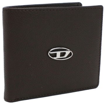 ディーゼル DIESEL 二折財布小銭入付き ブランド Dロゴ X08844　P0685　T2184 ブラウン画像