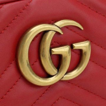 グッチ GUCCI GGマーモント クロスボディ 斜め掛け ショルダーバッグ 447632 DTD1T 6433 レッド系画像
